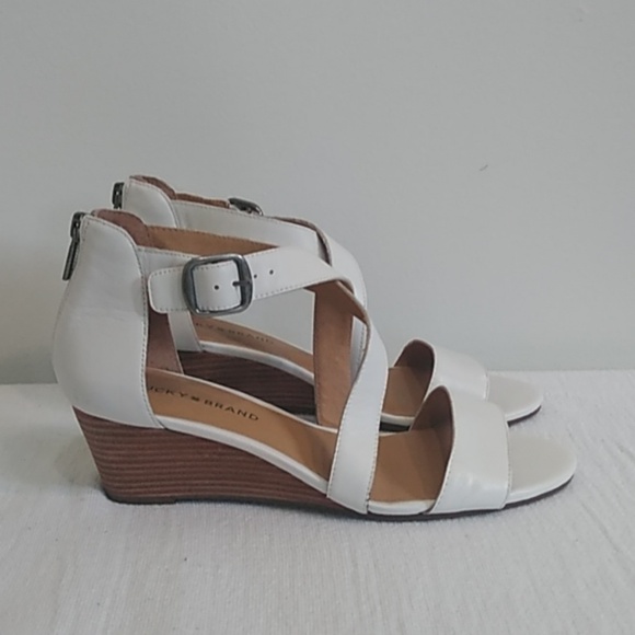 lucky brand white sandals